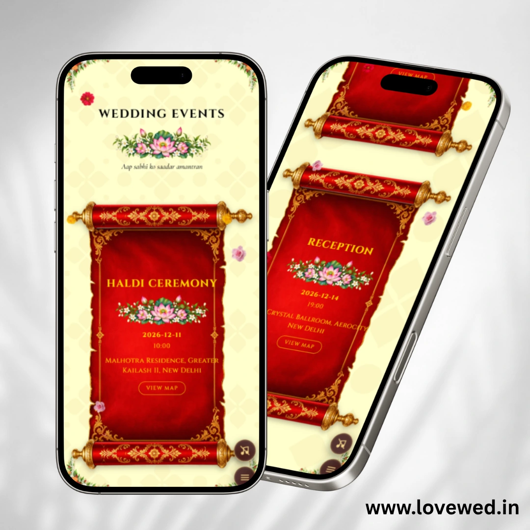 Ram Mandir Hindu Wedding Website Template thumbnail 3